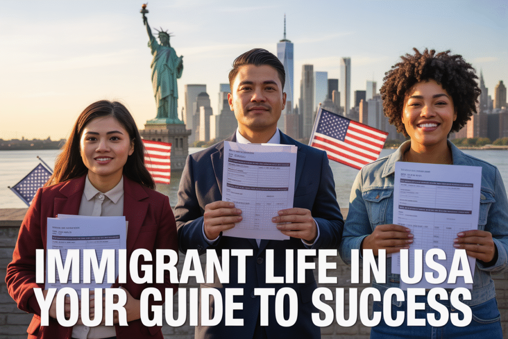 Immigrant Life in USA – settling tips, cultural adaptation, job search.